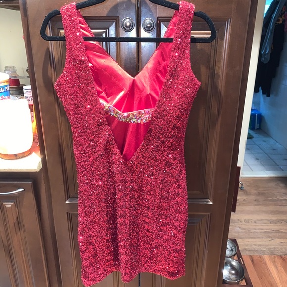 La Femme Sequin Mini Dress - Picture 2 of 7